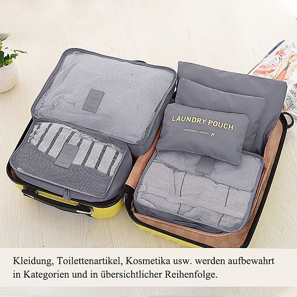 Coonoor Kofferorganizer Packing Cubes Kofferorganizer Koffer günstig online kaufen