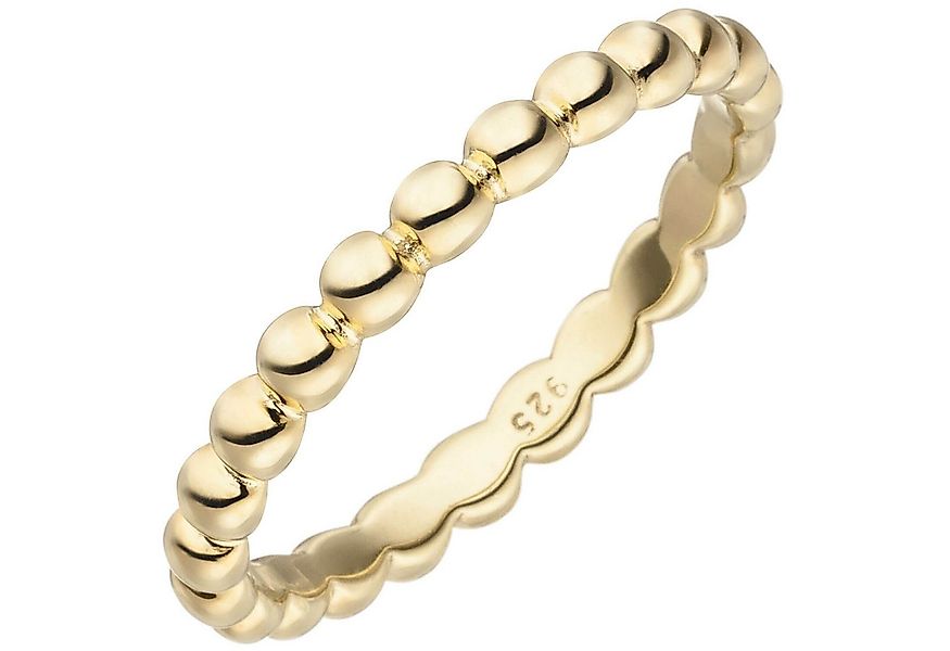 Schmuck Krone Silberring Kugelring aus 925 Silber vergoldet, Silber 925 günstig online kaufen