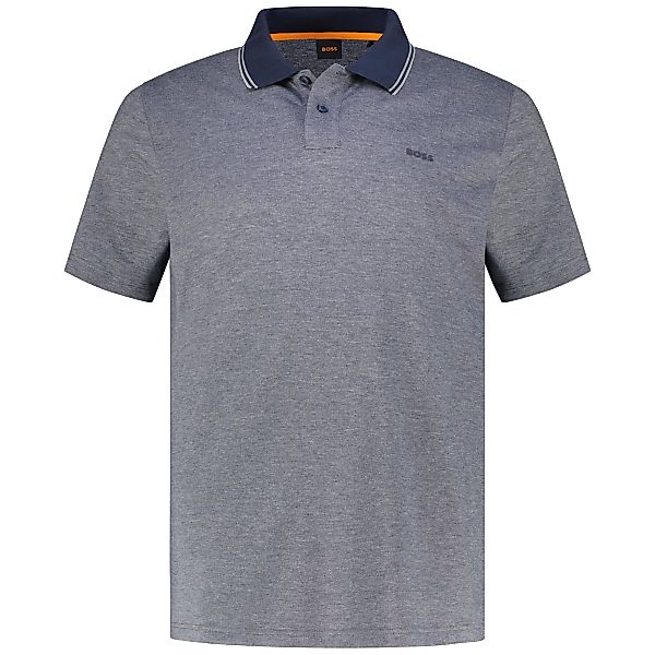 BOSS Poloshirt mit Kontrastdetails Farbe dunkelblau Größe: 6XL günstig online kaufen