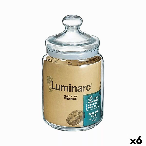 Topf Luminarc Club Durchsichtig Glas 1,5 L (6 Stück) günstig online kaufen