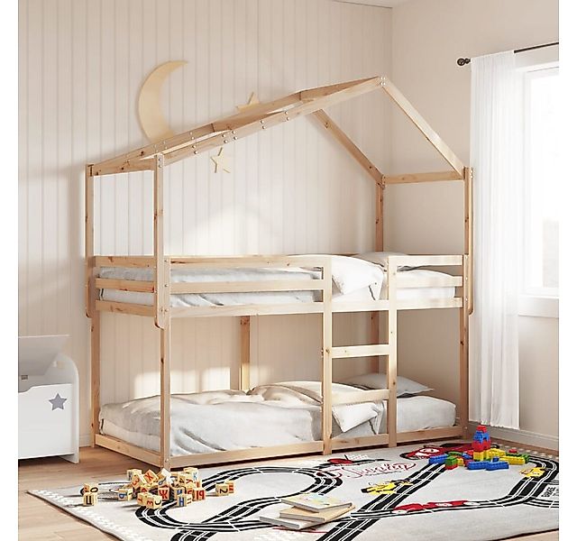 vidaXL Bett, Dach für Kinderbett 213x95,5x144,5 cm Massivholz Kiefer günstig online kaufen