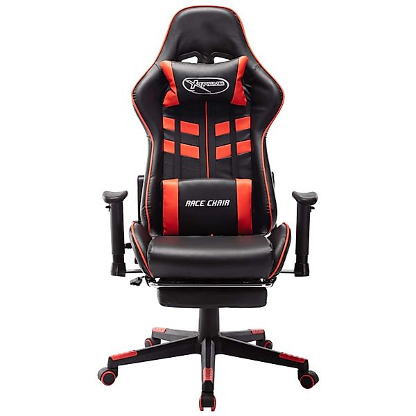 vidaXL Gaming-Stuhl mit Fußstütze Schwarz und Rot Kunstleder Modell 1 günstig online kaufen