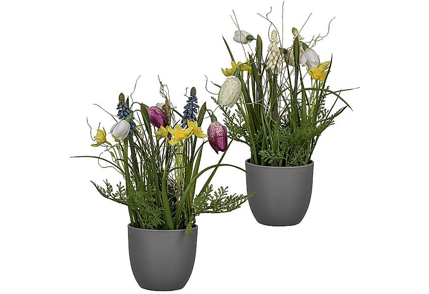 Kunstblume Arrangement mit Frühlingsblumen, Creativ green, Höhe 28 cm, mit günstig online kaufen