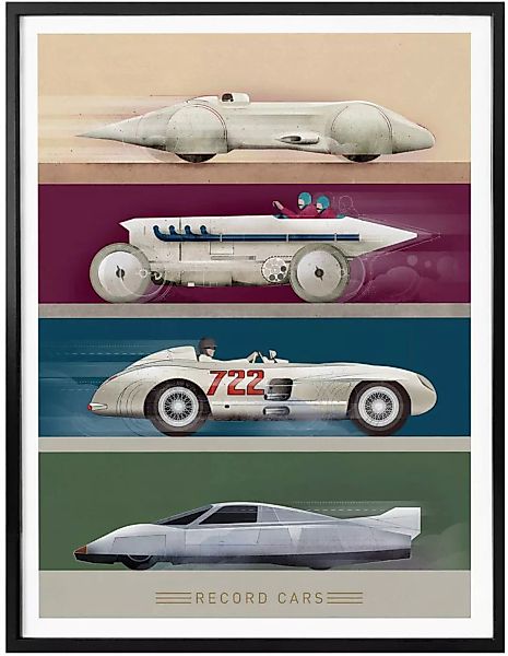 Wall-Art Poster "Record Cars", Autos, (1 St.) günstig online kaufen