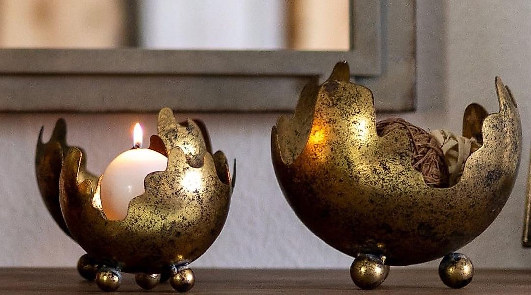 GlasArt Dekoschale Schale Kerzen Deko-Schale Rund günstig online kaufen