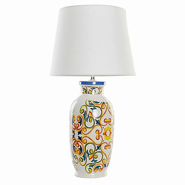 Tischlampe Dkd Home Decor Aus Keramik Leinen Weiß (34 X 34 X 67 Cm) günstig online kaufen