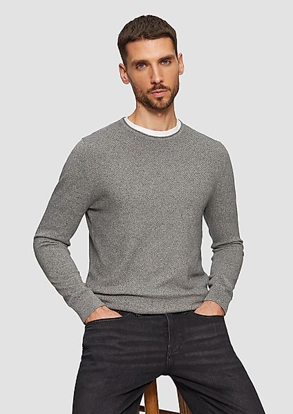 s.Oliver Longpullover Strickpullover Strickpullover mit Strukturmix günstig online kaufen