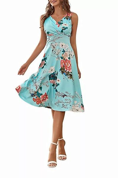 ENIX Abendkleid Damen Freizeit Sommerkleid PartyKleid Gemustertes Kleid Dru günstig online kaufen