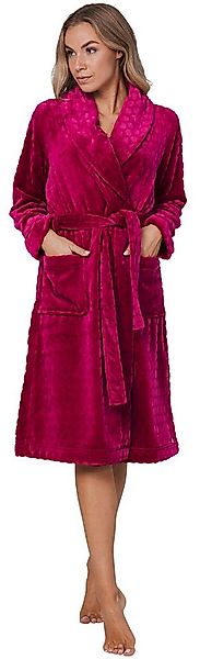 Pastunette Bademantel Damen Morgenmantel Fleece Qualität, Polyester, Schalk günstig online kaufen