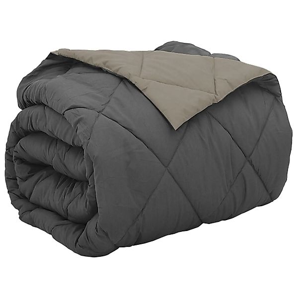 vidaXL Ganzjahresbettdecke Hellgrau und Anthrazit 240 x 260 cm 42025643 günstig online kaufen