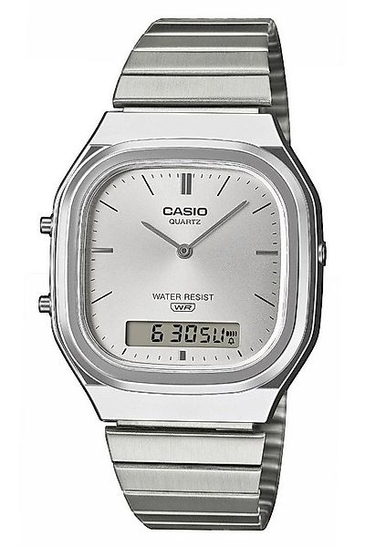 CASIO VINTAGE Quarzuhr Edgy Collection AnaDigi Silberfarben günstig online kaufen