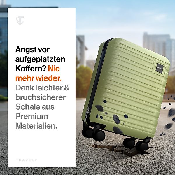 Travely Handgepäck-Trolley Polycarbonat Koffer - Reisekoffer, günstig online kaufen