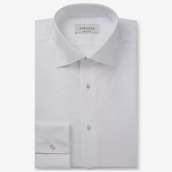 Hemd  einfarbig  weiß 100% reine baumwolle popeline doppelt gezwirnt supima günstig online kaufen