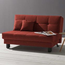 Funktionssofa in Dunkelrot Schlaffunktion günstig online kaufen