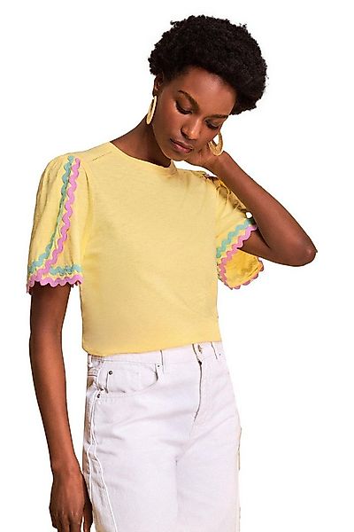 Love & Roses T-Shirt Love & Roses T-Shirt mit Zackenlitze, Regular (1-tlg) günstig online kaufen