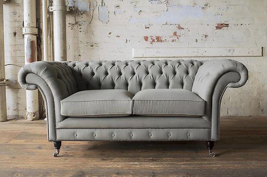 Xlmoebel Sofa Hochwertiges 2-Sitzer-Sofa Polstersofa Textil Grau, Hergestel günstig online kaufen