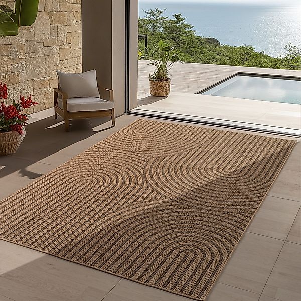 Teppium Teppich Natürlicher Jute-Optik Outdoor-Stil, Rechteckig, günstig online kaufen