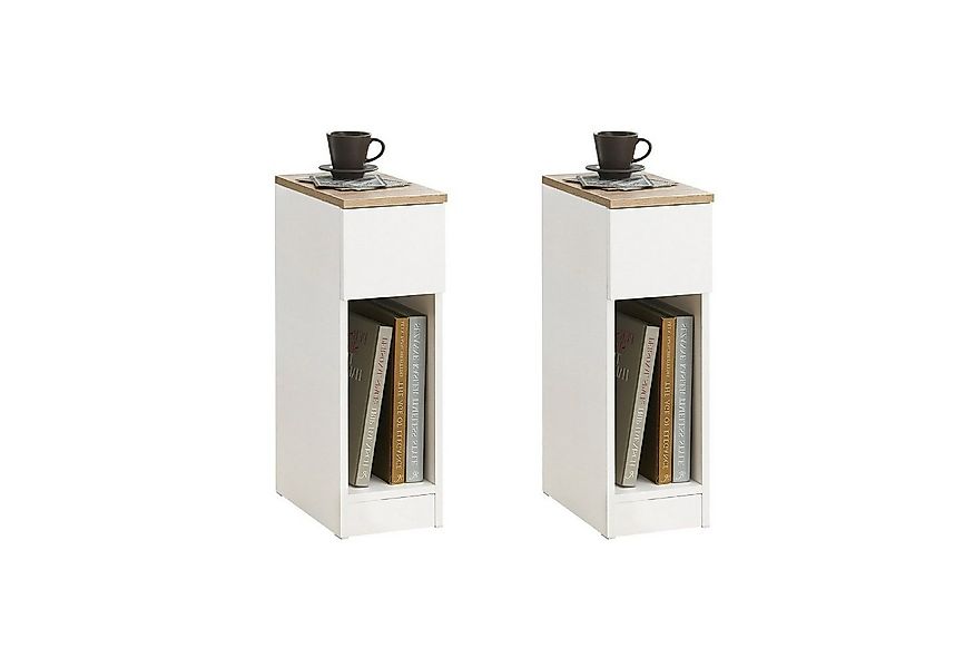 SoBuy Nachttisch FBT111, Beistelltisch mit Schublade und Ablage, Nightstand günstig online kaufen