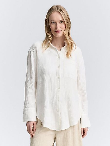 TOM TAILOR Langarmbluse Oversize Musselin Hemdbluse günstig online kaufen