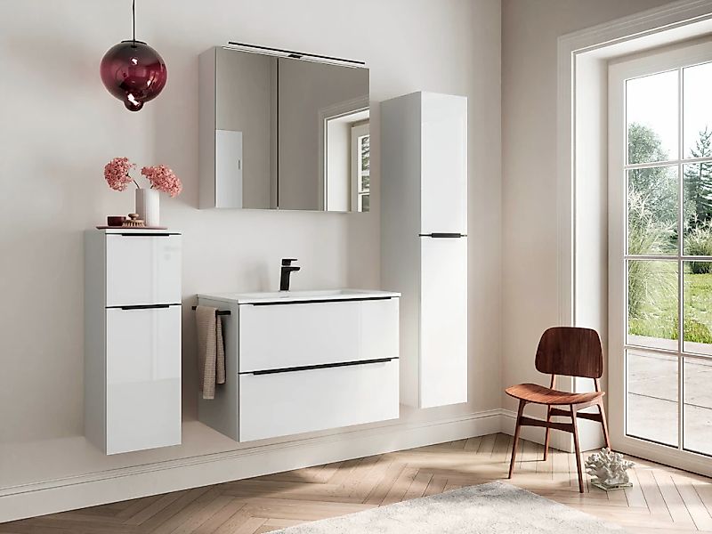 nobilia® Badmöbel-Set Levere, (2-St., vormontiert, mit günstig online kaufen