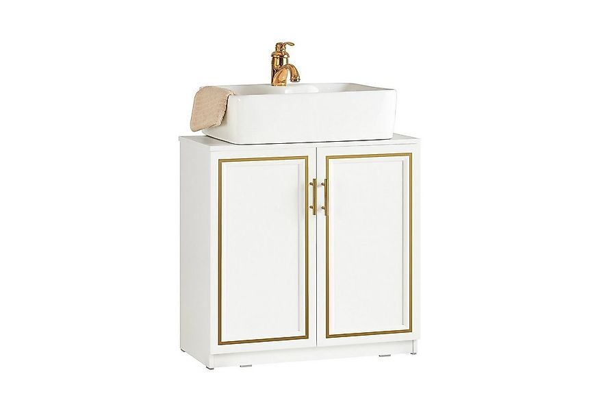 SoBuy Waschbeckenunterschrank BZR86 Badschrank Waschtisch Badezimmerschrank günstig online kaufen