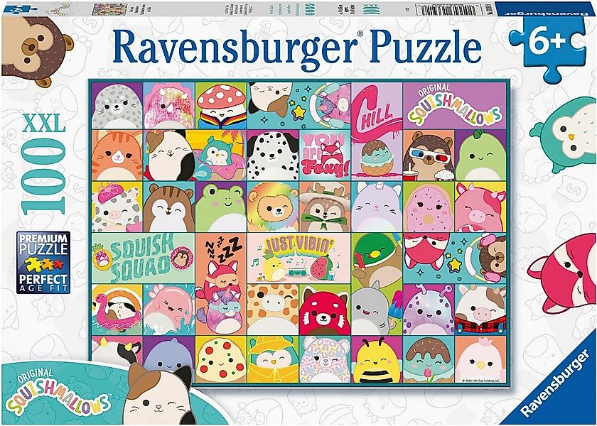 Ravensburger Puzzle Squishmallows, Viele bunte Squishmallows, 100 Puzzletei günstig online kaufen
