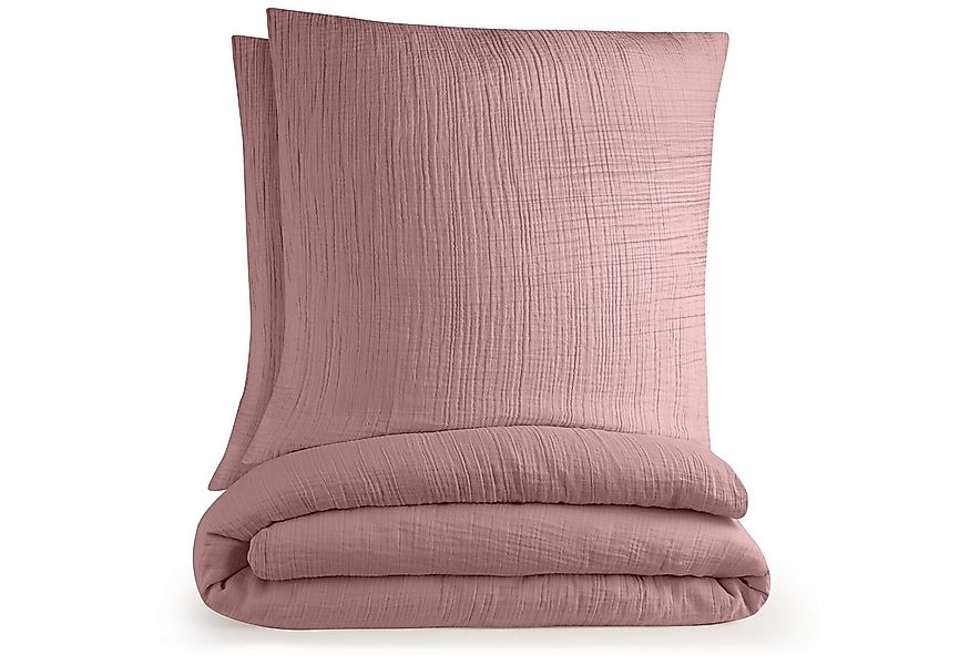 Blumtal Bettwäsche Musselin 100% Baumwolle im Set, Kopfkissenbezug & Decken günstig online kaufen