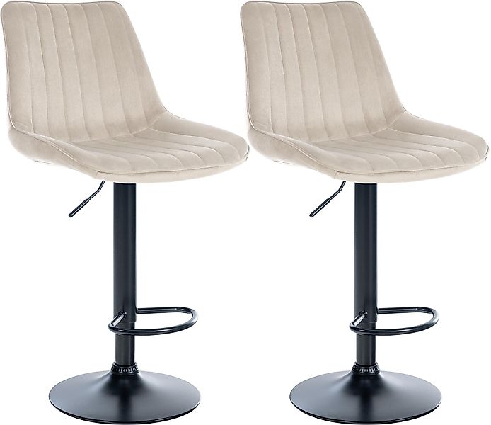 CLP Barhocker Toni Samt (2er Set, günstig online kaufen