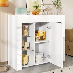 Merax Sideboard Buffetschrank mit Hochglanz-Front (1 günstig online kaufen