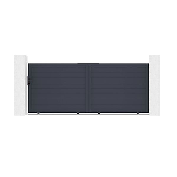 Casanoov Schiebetor 3 5M Eiger H 160Cm & Gartentür 1M Eiger H 160Cm Alumini günstig online kaufen