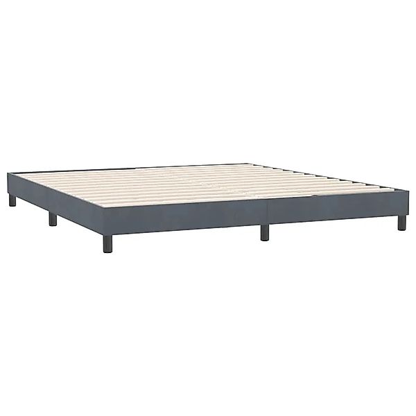 vidaXL Bettgestell Ohne Matratze Dunkelgrau 180x210 cm Samt 4101368 günstig online kaufen