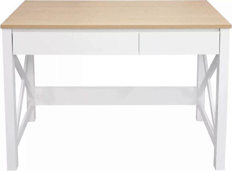 Home affaire Schreibtisch "Silba", 2 Schubladen, Landhausstil, Home Office, günstig online kaufen