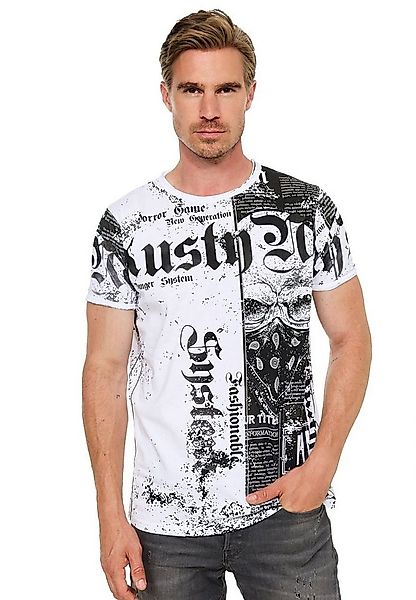 Rusty Neal T-Shirt mit Allover-Print im Used-Look günstig online kaufen