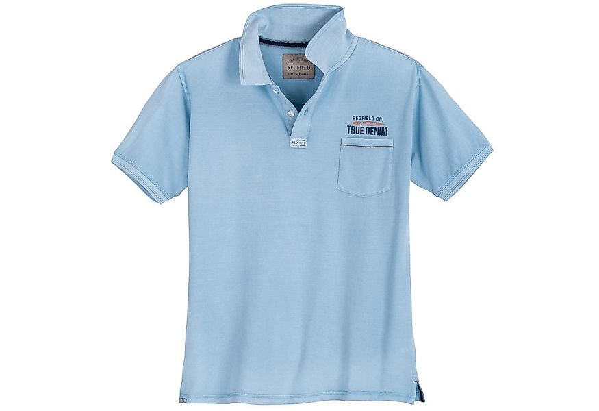 redfield Poloshirt Redfield Poloshirt XXL Vintage Brusttasche hellblau günstig online kaufen