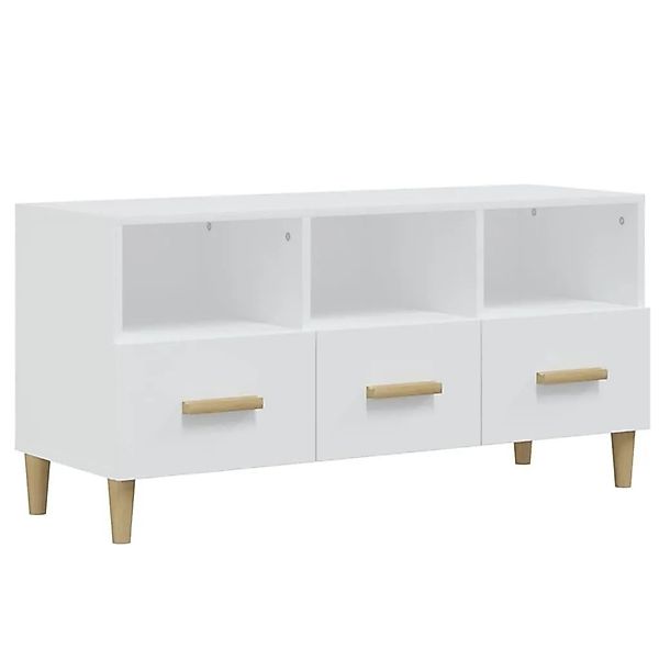 vidaXL TV-Schrank Weiß 102x36x50 cm Holzwerkstoff 812600 günstig online kaufen