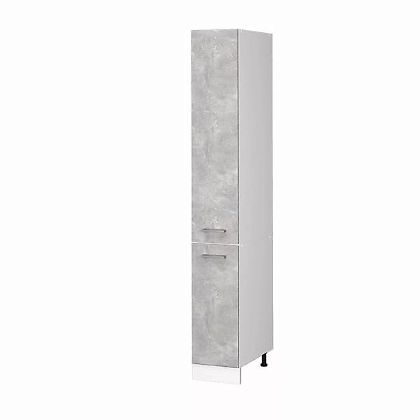 Vicco Schranksystem R-Line, Beton/Weiß, 30 cm mit Türen günstig online kaufen