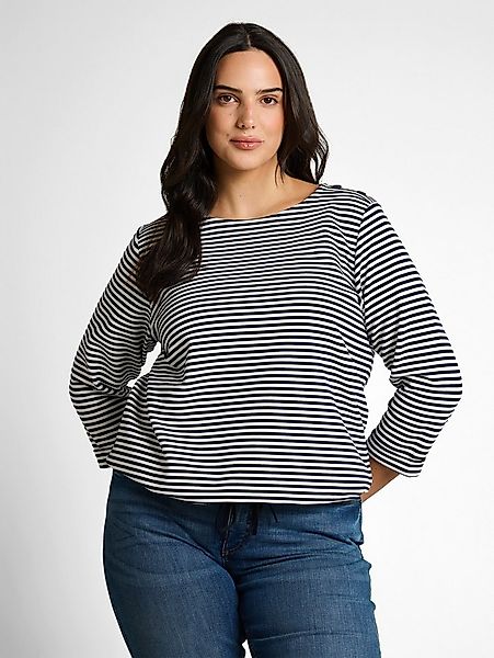 TOM TAILOR PLUS T-Shirt mit Streifen Muster günstig online kaufen