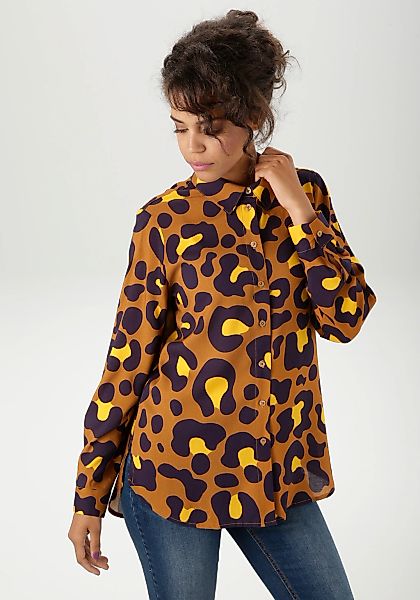 Aniston CASUAL Hemdbluse, mit extravagantem, grafischen Druck - NEUE KOLLEK günstig online kaufen
