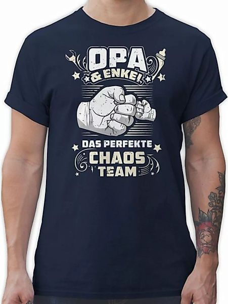 Shirtracer T-Shirt Opa & Enkel - Das perfekte Chaos Team - Vintage weiß Opa günstig online kaufen