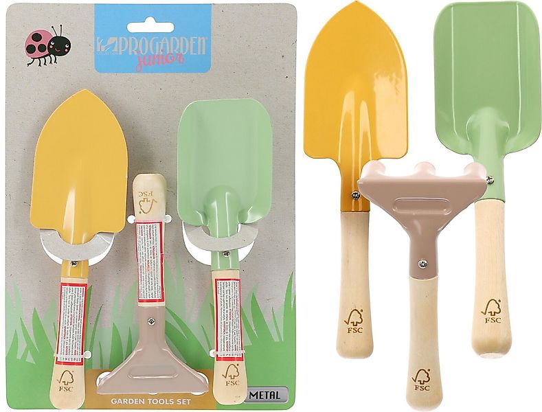 Koopman Kinder-Gartenset Kinder Gartenwerkzeug Harke Schaufel Gartenset, (3 günstig online kaufen