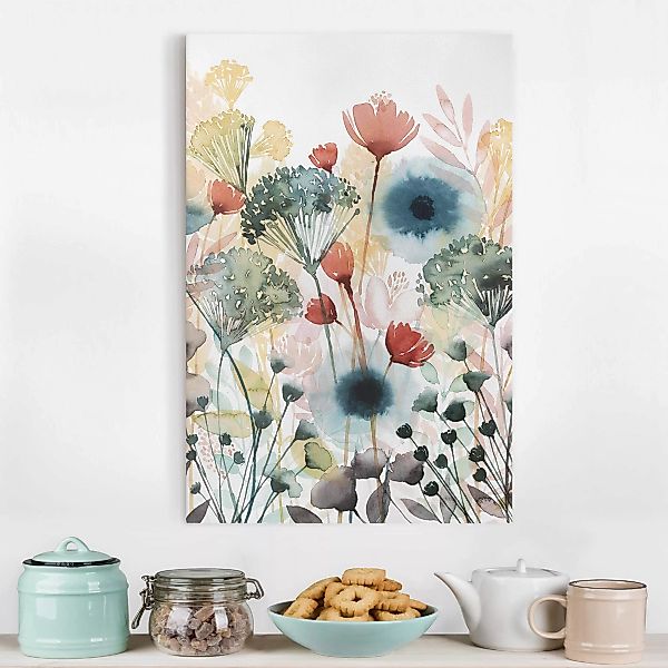 Leinwandbild - Hochformat Wildblumen im Sommer I günstig online kaufen