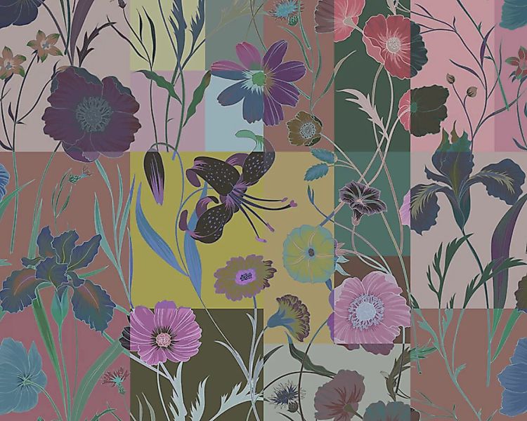 Fototapete "floral patch 3" 5,00x2,50 m / Glattvlies Perlmutt günstig online kaufen