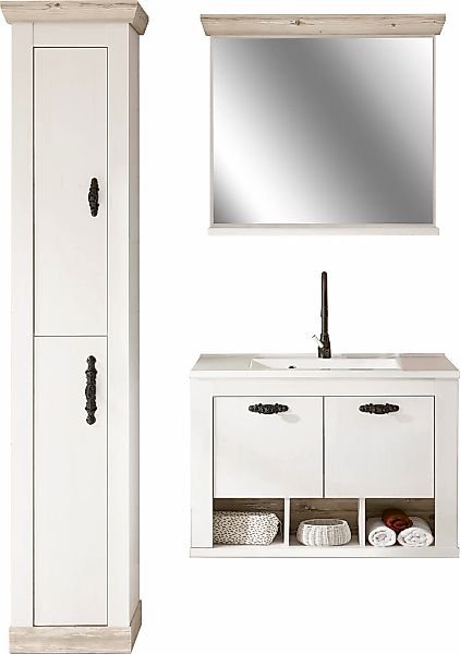 Home affaire Badmöbel-Set "Florenz, Bad im Landhausstil, 3-teiliges Badezim günstig online kaufen