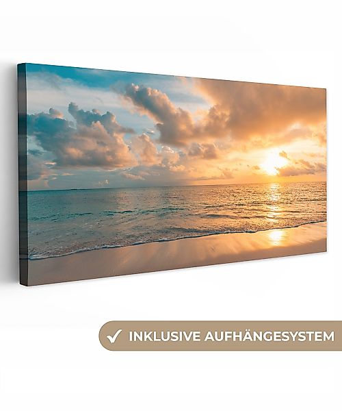 OneMillionCanvasses® Leinwandbild Panorama Strand - Sommer günstig online kaufen