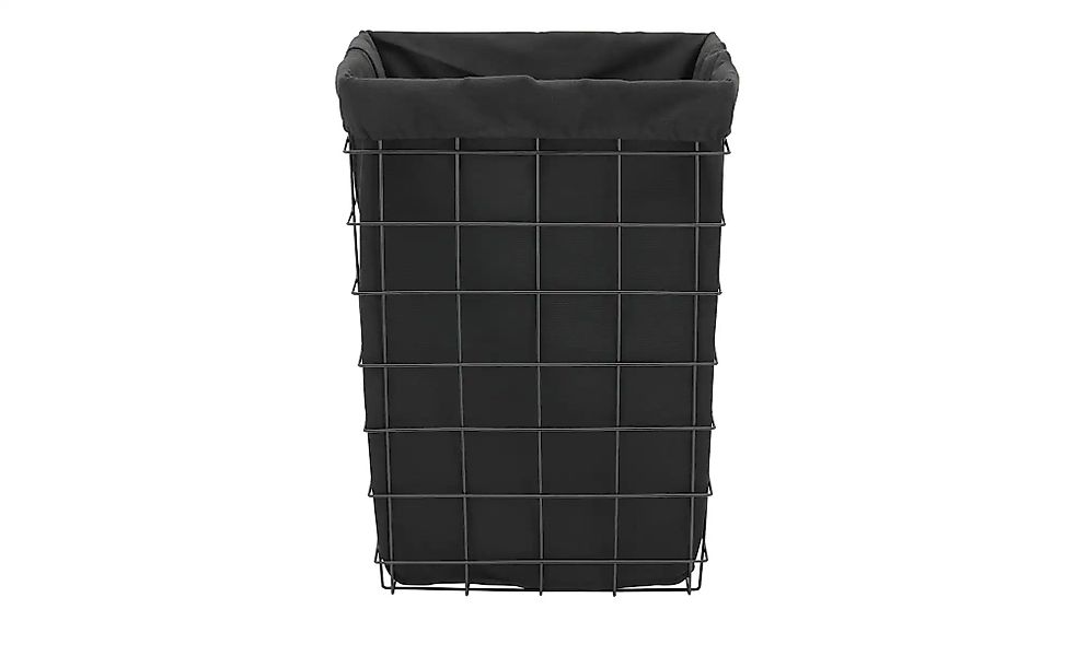 Wäschekorb   ¦ schwarz ¦ Metall,Polyester,Baumwolle ¦ Maße (cm): B: 35 H: 5 günstig online kaufen