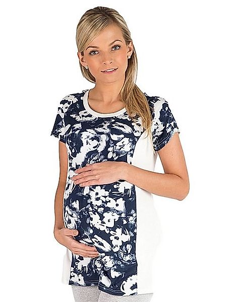 SYS Umstandsshirt Umstandsshirt Umstand Bluse Tunika kurzarm Blumen-Print günstig online kaufen