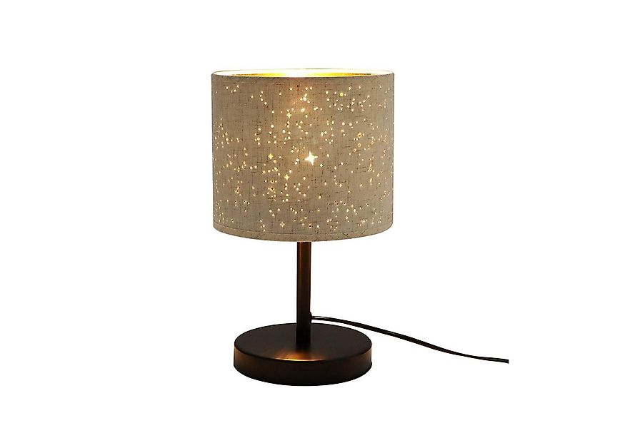 Nettlife Nachttischlampe Tischleuchte E27 Sternenhimmel Stoff-Schirm, mit K günstig online kaufen