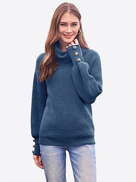 Imily Bela Sweater Damen Oversize Strickpullover mit Rollkragen (Packung, 1 günstig online kaufen