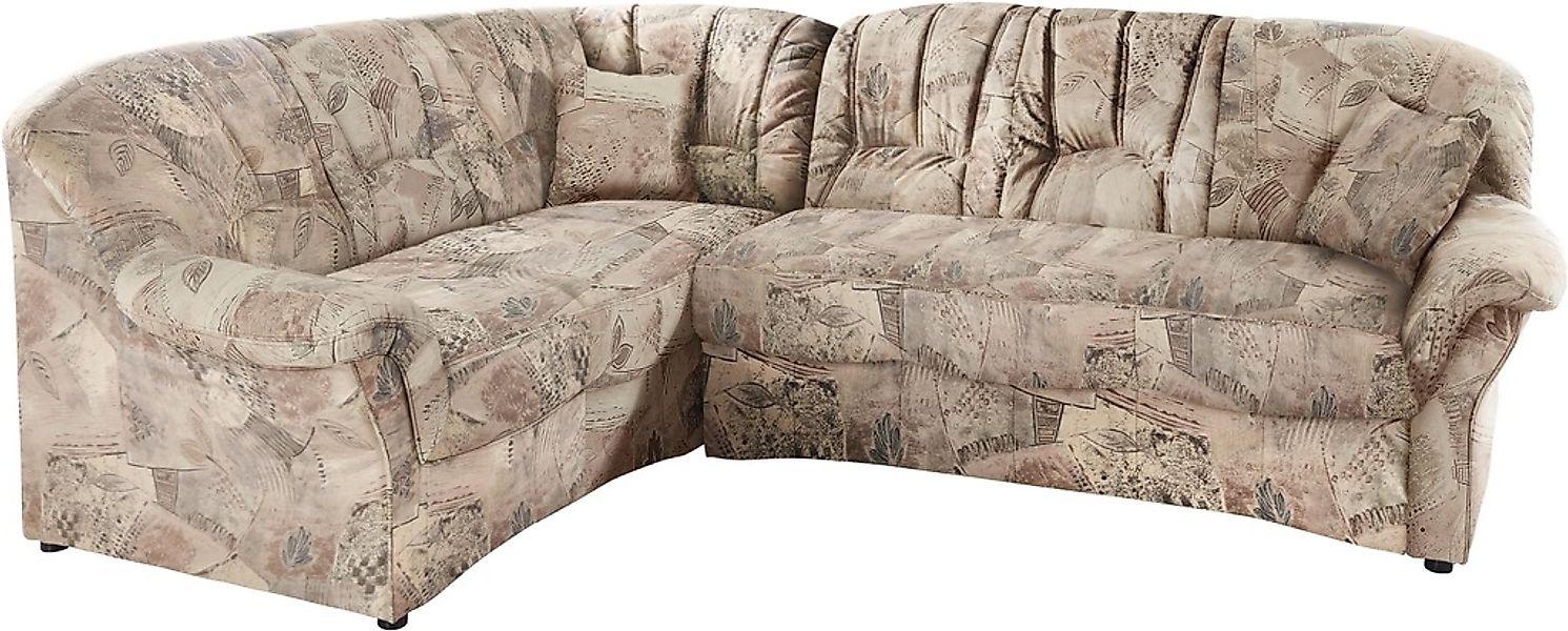 DOMO collection Ecksofa "Bahia, zeitlos und elegant, bequeme Armlehnen, L-F günstig online kaufen