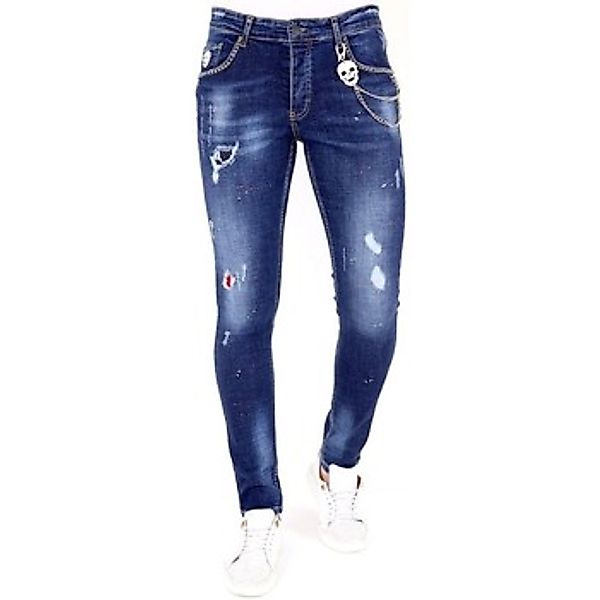 Lf  Slim Fit Jeans Jeans Mit Farbspritzern Und Nieten günstig online kaufen